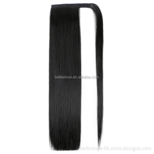 Long Straight Ponytail Hair Synthetic Ombre Mixed Color Straight Synthetic rainbow Ponytail Wrap Around Magic Paste Ponytail